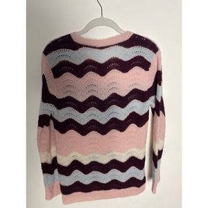 LoveShackFancy Ariella Scallop Knit Pullover Sweater Small